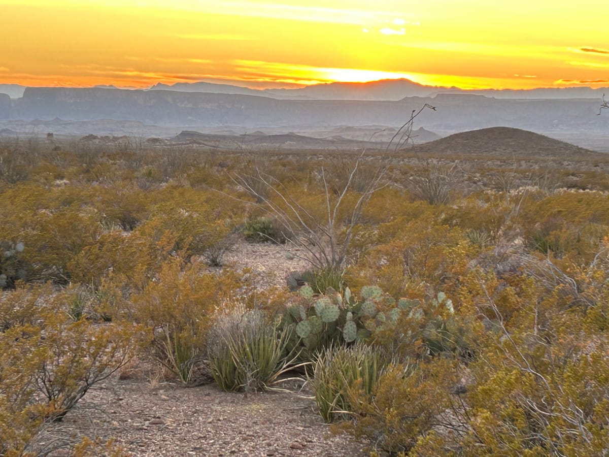 Hiking in Big Bend & the BEST sunset picture I ever took!